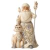 Jim Shore Heartwood Creek White Woodland Santa with Fox Stone Resin Figurine, 5.25” 22 81C4NpsHjQL