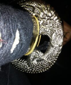 Handmade Sword - Stainless Steel Unsharpened Iaido Training Katana/Wakizashi Sword, Handmade, Full Tang, Black Scabbard (Dragon-Wakizashi) 21 81C4gtJBdGL