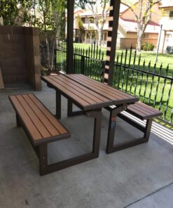 Lifetime 60054 Convertible Bench / Table, Faux Wood Construction, Brown 40 81C4iH5DCPL