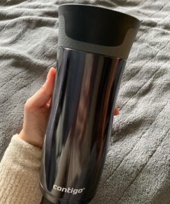 Contigo West Loop Stainless Steel Vacuum-Insulated Travel Mug with Spill-Proof Lid, Keeps Drinks Hot up to 5 Hours and Cold up to 12 Hours, 16oz Black 43 81C5hpVH1RL