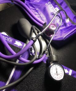 Santamedical Adult Deluxe Aneroid Sphygmomanometer with Stethoscope, Cuff and Carrying case Purple 36 81C6b4d6owL