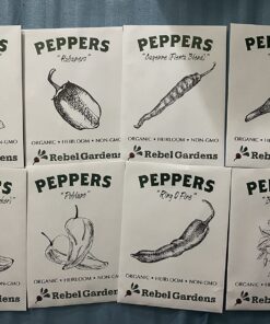 Hot Pepper Seeds - Organic Heirloom Chili Seed Variety Pack for Planting - Cayenne, Jalapeno, Habanero, Poblano, and More 55 81C7dqhHAL