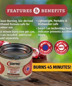 Sterno Smores Maker Junior, Table top Smores Roaster - Designed for Safe, Cord Free Indoor or Outdoor Fun, Ideal for Kids, Parties, Fun Housewarming Gifts and More Black 23 81C9prb4dpL