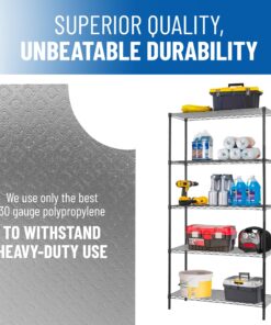 Shelf Liners for Wire Shelf System - Set of 4 in Clear 18 x 36 inch - Plastic Wire Shelving Shelf Mats 18"x36" 4pcs 19 81CALRW4v7L