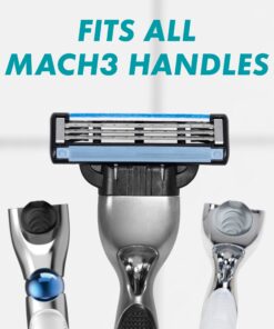 Gillette Mach3 Razor Refills for Men, 10 Razor Blade Refills Blue 10 Count (Pack of 1) 24 81CCCuB6tDL