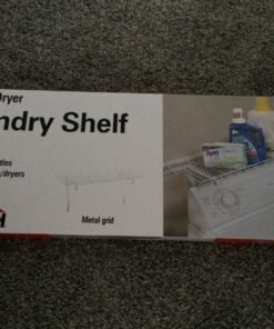 Household Essentials 05100 Rear Display Over-The-Washer Storage Shelf | Organize and Store Laundry Room Supplies | White 41 81CCULyFrDL