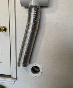 Dryer Dock The Original Dryer Vent Quick Release - Two-Piece Dryer Hose Quick-Connect, Twist & Lock Tight, Fits 4 Inch Tubes,White 51 81CDSw20IlL