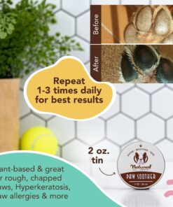 Natural Dog Company Paw Soother Balm, 2 oz. Tin, Dog Paw Cream and Lotion, Moisturizes & Soothes Irritated Paws & Elbows, Protects from Cracks & Wounds 2oz Tin 29 81CHlLXBnlL