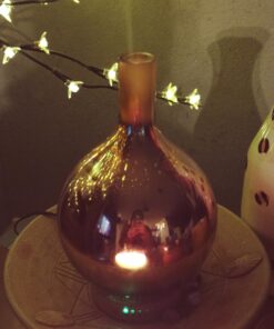 Porseme Rose Gold Essential Oil Diffuser 3D Glass Aromatherapy Ultrasonic Humidifier, Waterless Auto-Off, Timer Setting, BPA Free, Air Refresh for Home Hotel Yoga Leisure SPA Gift 100ml A2-100ml Rose Gold Aladdin 33 81CK5 WexpL