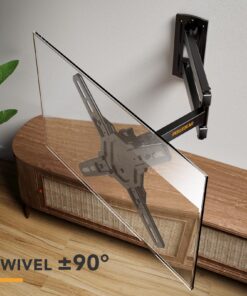 Perlegear Full Motion TV Wall Mount Bracket for Most 13-42 Inch LED LCD Flat Curved Screen TVs & Monitors, Swivel Tilt Extension with Articulating Arms, Max VESA 200x200mm up to 44lbs 20 81CNkdjToGL 1