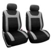 FH Group Car Seat Covers Front Set Cloth - Seat Covers for Low Back Car Seats with Removable Headrest, Universal Fit, Automotive Seat Cover, Airbag Compatible Car Seat Cover for SUV, Sedan, Van Gray 80 81CP8tGPiJL
