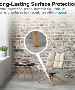 SoftTouch 1 1/2" Round Heavy-Duty Self-Stick Felt Furniture Pads - Protect Surfaces from Scratches & Damage, Beige (8 Pack) 1-1/2 Inch 8 81CRQjCW LL