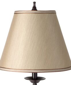 Globe Electric 12398 Set of Two 27" Table Lamps, Bronze Finish, Beige Shades Oil-Rubbed Bronze 23 81CSCKsRS L