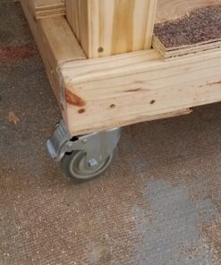 4’’ TPR Heavy Duty Swivel Caster Wheels Lockable Ball Bearing 1200lbs (Set of 4) - Silver Gray with brake 22 81CSS 49WXL