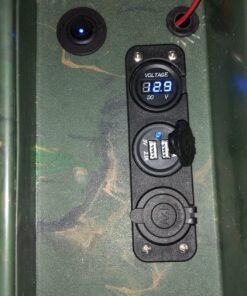 Cllena Triple Function Dual USB Charger + Blue LED Voltmeter + 12V Outlet Socket Panel Jack Marine for Digital Devices Mobile Phone Tablet Triple Function-Blue 35 81CSvRCZVRL