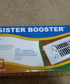 Suncourt Flush Fit HC500-W Vent Cover with Fan Booster, Energy Efficient AC Register Booster, Improved Air Flow for Better Indoor Heating and Cooling, White For 4”x10” register openings 16 81CTWRZBfeL