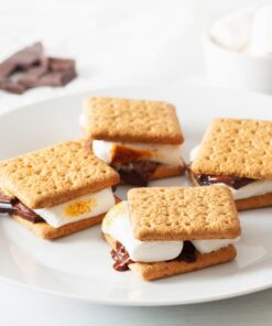 Nostalgia Tabletop Indoor Electric S'mores Maker - Smores Kit With Marshmallow Roasting Sticks and 4 Trays for Graham Crackers, Chocolate, and Marshmallows - Movie Night Supplies - Brown S'mores Maker Brown 24 81CTfmtNcIL