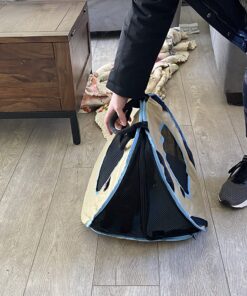 Necoichi Portable Stress Free Cage Carrier and Litter Box, Indoor & Outdoor, Travel (Beige, Carrier) Beige 38 81CUhNP37LL 1