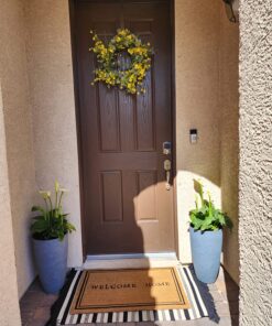 LA JOLIE MUSE Set of 2 Tall Planters with Trays, 20 Inch Indoor/Outdoor Tall Planters,Large Grey Flower Pots,Tree Planters for Front Door,Patio and Deck 2 Pack - 20" Gray 32 81CUsd2eSfL