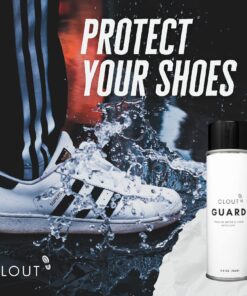 CLOUT Guard - Premium Water & Stain Repellent - Waterproof and Protect Suede, Leather, Nubuck, Fabric, Nylon, Polyester & More - Sneakerhead Protector for All Sneakers, Shoes, Boots, & Accessories 24 81CUuBhco6L