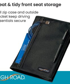 High Road Car Glove Box Organizer, Registration and Insurance Document Holder and Car Manual Holder with Flexible Secure Zippered Case and Note Pad Black 38 81CVqKV7QIL