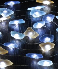 Impress Life Decorative String Lights, Sea Glass Festive Beach Themed 10 ft 40 LEDs Battery&USB Cord Operated Eco-Friendly with Multi-Function Remote for Tent Wedding Nursery Bedroom Party Ornament 35 81CYK 180NL