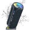 Bluetooth Speakers, Ortizan 40W Loud Stereo Portable Speaker, IPX7 Waterproof Shower Speakers with Deep Bass/LED Light/30H Battery/TF Card/AUX, True Wireless Stereo Speaker for Indoor&Outdoor Navy 5 81CZ8 g CwL