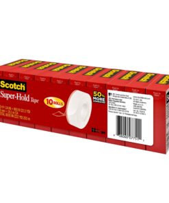 Scotch Super-Hold Tape, 10 Rolls, Transparent Finish, 50% More Adhesive, Trusted Favorite, 3/4 x 800 Inches, Boxed (700S10) 1 15 81CcQX6z3GS