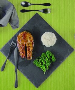 KNORK Titanium Coated 5 Piece Flatware Set, Matte Black 13 81CctHKrzL