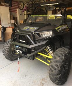 MotoAlliance UTV/ATV 4500lb Winch Kit - 1.8 HP 50 feet Black Synthetic Winch Rope for Off Road Trailer Towing - VIPER Midnight Waterproof Winch 4500 29 81CdD 0oezL