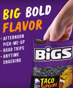 BIGS Taco Bell Taco Supreme Sunflower Seeds, Keto Friendly Snack, 5.35-oz. Bag (Pack of 12) 10 81CdHKSJFS