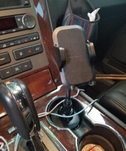 Macally Car Cup Holder Phone Mount - Secure Cupholder, Fit for Phones up to 4.1" Wide, Black 42 81CfIXEdgQL