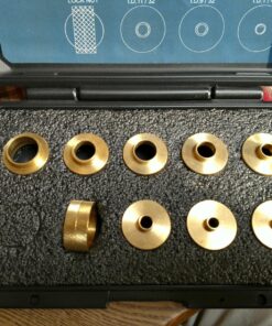 POWERTEC 10Pcs Solid Router Template Bushing Guides Sets 5/16 to 1 Inch with Molded Carrying Case. Fits All Porter Cable Style Router Sub Bases. Perfect for Precision Woodworking (71051) Guide Bushing Set 36 81CgKXeI0zL