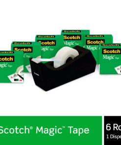 Scotch Magic Tape, 6 Rolls with Dispenser, Numerous Applications, Invisible, Engineered for Repairing, 3/4 x 1000 Inches, Boxed (810K6C38) 42 81Cgw3Wf1rL
