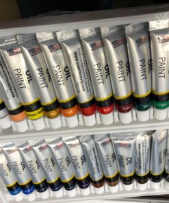 U.S. Art Supply Professional 24 Color Set of Art Oil Paint in 12ml Tubes - Rich Vivid Colors for Artists, Students, Beginners - Canvas Portrait Paintings 24 Count (Pack of 1) 24 81CitLiFPRL