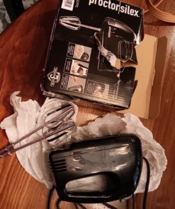 Proctor Silex Easy Mix 5-Speed Electric Hand Mixer with Bowl Rest, Compact and Lightweight, 100 Watts of Peak Power, Black 26 81ClwqqrL3L