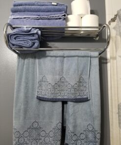 Organize It All Wall Bath Towel Bar in Chrome mounted shelf, 26" W x 11.25" L x 7.5" H 26"W x 11.25"L x 7.5"H 29 81Cnn2WNBL