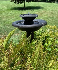Alternative view of SmartSolar 24260RM1 Chatsworth 2-Tier Solar-On-Demand Fountain, Oiled Bronze Finish, with Patented Underwater Integral Solar Pump and Pump System