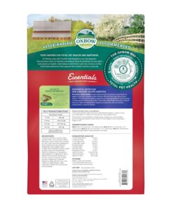 Oxbow Essentials Adult Rabbit Food - All Natural Adult Rabbit Pellets - Veterinarian Recommended- No Seeds, Fruits, or Artificial Ingredients- All Natural Vitamins & Minerals- Made in the USA- 10 lb. 10 Pound (Pack of 1) 23 81CoAq8CmL 1