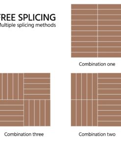 Yaheetech 27PCS Interlocking Patio Deck Tiles 12 x 12in Wood Floor Tiles Outdoor Flooring for Patio Garden Deck Poolside Brown Brown-straight 37 81CpCdxQHcL