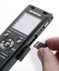 Olympus WS-853 black voice recorder with true stereo mic, 8GB, 110 hours battery life, voice balance, direct USB connection, with MP3 file format. 24 81CpZntPKiL