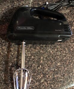 Proctor Silex Easy Mix 5-Speed Electric Hand Mixer with Bowl Rest, Compact and Lightweight, 100 Watts of Peak Power, Black 32 81Cpem4RxxL