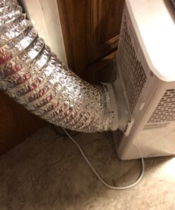 iPower GLDUCT25C 6 Inch 25 Feet Non-Insulated Flex Air Aluminum Ducting Dryer Vent Hose for HVAC Ventilation, 6 in 25 ft-1Pcs, 2 Clamps included, Silver 18 81CqmmaVS0L