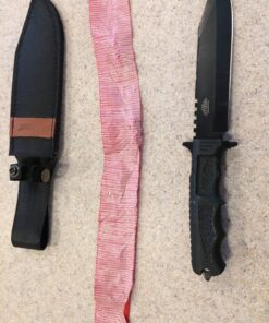 MTECH USA MT-086 Fixed Blade Hunting Knife, Black Straight Edge Blade, Black Handle, 12-1/4-Inch Overall, Black Blade 41 81CqpKwa6IL