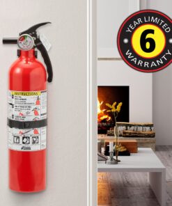 Kidde Fire Extinguisher for Home, 1-A:10-B:C, Dry Chemical Extinguisher, Red, Mounting Bracket Included 1 Pack Basic 31 81CrVPdFgOL