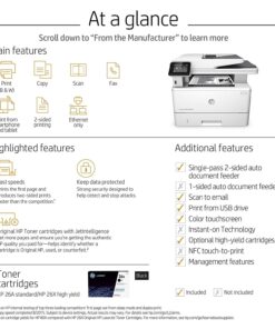 HP LaserJet Pro M426fdn All-in-One Laser Printer with Built-in Ethernet & Double-Sided Printing, Amazon Dash replenishment ready (F6W14A) 16 81CsFt7SIL