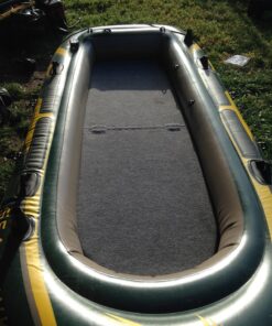 INTEX Seahawk Inflatable Boat Series: Includes Deluxe Aluminum Oars and High-Output Pump – SuperStrong PVC – Fishing Rod Holders – Heavy Duty Grab Handles – Gear Pouch Seahawk 4 Boat Set 46 81Cszti5YHL