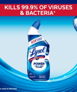 Lysol Power Toilet Bowl Cleaner Gel, For Cleaning and Disinfecting, Stain Removal, 24oz (Pack of 12) 8 81CtYZxLiFL