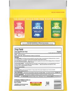HALLS Relief Honey Lemon Sugar Free Cough Drops, Value Pack, 180 Drops 180 Count (Pack of 1) 43 81Ctp6CxjML