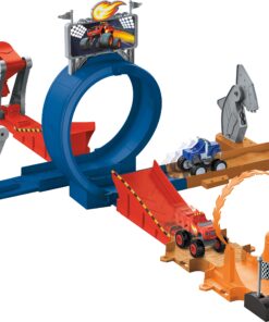 Fisher-Price Nickelodeon Blaze and the Monster Machines Monster Dome racetrack playset with stunt track and character trucks for preschool kids 32 81Cw8CaCOdL